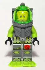 LEGO® Minifigure Atlantis atl006 Atlantis Diver 4 Lance Spears w/Flippers