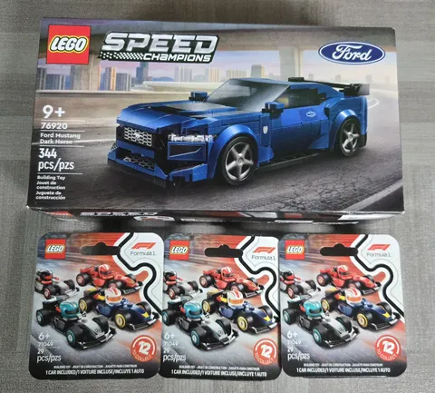 LEGO SPEED CHAMPIONS Ford Mustang Dark Horse 76920 & 71049 F1 Race Cars - NEW