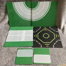 Vintage Lego Road Baseplates Lot Of 6- Four 32x32 Two 16x16
