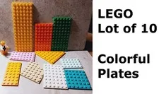 LEGO Assorted Plate Set Lot of 10 Colorful Fiesta Build Carnival Fair Girl Color