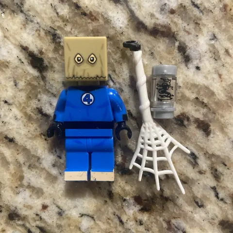 Marvel Bombastic Bag-Man Spider-Man Fantastic Four Custom Lego Minifigure W/Web
