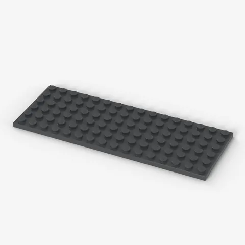 LEGO ® Plate: 3027 - new dark grey - used