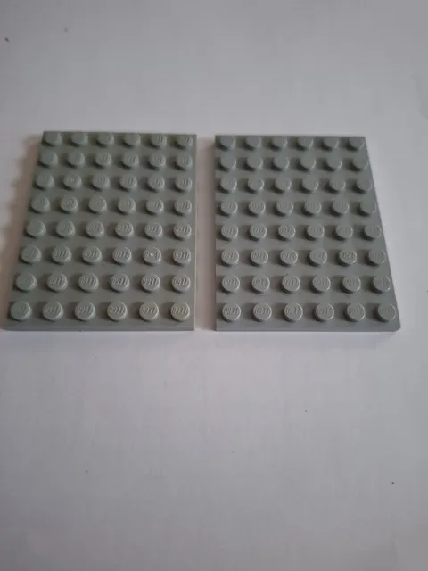 Ne 265.  2x Lego Board 6x8.  3036 Light Grey