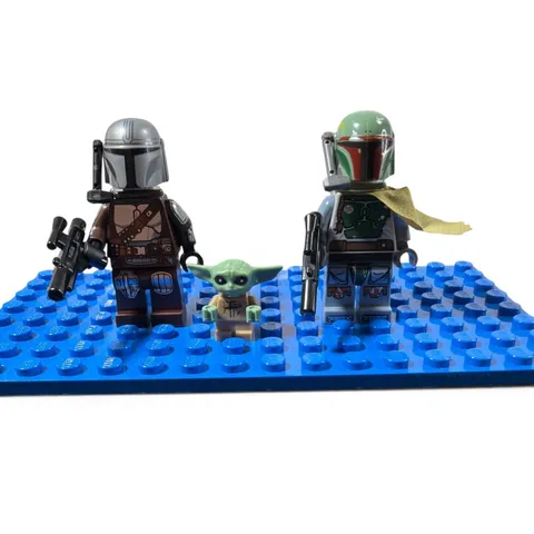 LEGO Star Wars 3pc. Minifigure Lot  Mandalorian, Boba Fett, & Grogu