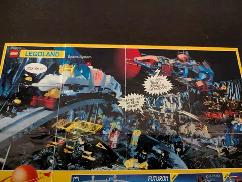 Vintage (1989) LEGO SPACE Futuron Space Police Blacktron Sets Poster - RARE