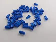 LEGO x50 Blue Technic Pin 1/2 without Friction Ridges #4274