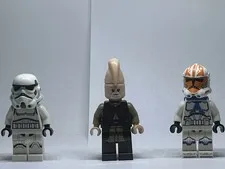 LEGO Star Wars Minifigure Lot of 3 Clone Trooper & Stormtrooper with Backpack