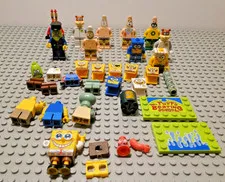 LEGO SpongeBob SquarePants Minifigure Lot Mr. Krabs SpongeBob Squidward Plankton