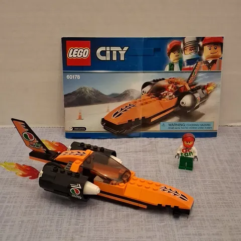 LEGO City 60178 Speed Record Car Complete Set 78pcs Race Car Driver No Box