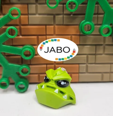 ( S12 / 7 / 15 ) LEGO 95203pb01 Head Modified Alien with 4 Fangs and Brain