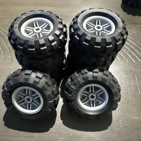 Lego Balloon Wheels. 56x26. With Grey Rims. Lot Of 8.