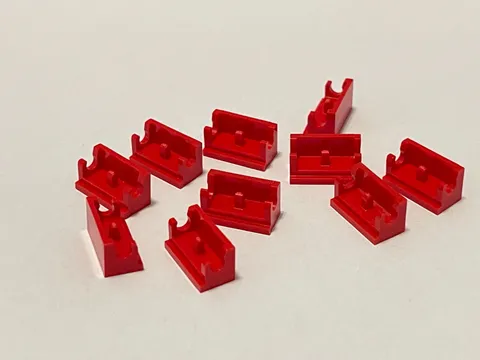 Lego 3937 Red Replacement Add-on Pieces Parts Lot of 10