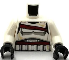 Lego New White Minifigure Torso SW Armor Stormtrooper Simplified Armor Part