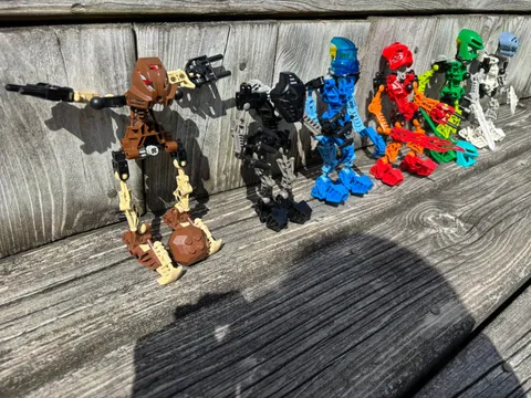 Lego Bionicle Toa Mata 8531-8536 w/ Canisters Instructions  plus Lewa teal mask