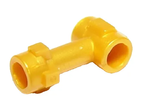 Lego New Pearl Gold Bar Hilt End 2 Side Studs Connectors Perpendicular Part D757
