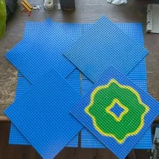 LEGO Vintage  Blue Baseplate Large 32x32 Studs 11025 (10")  Lot Of 8 pieces