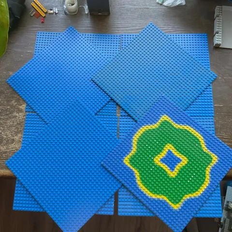 LEGO Vintage  Blue Baseplate Large 32x32 Studs 11025 (10")  Lot Of 8 pieces