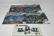 Lot Of 5 Pcs Assorted Lego Minecraft Mixed Instruction Manuals For Age 3+