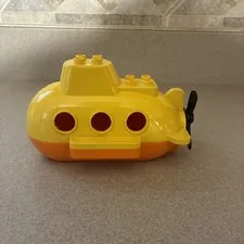 Lego Duplo Yellow Submarine Ship Boat W/ Propeller 3 Pieces Nautical Vehicle