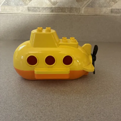 Lego Duplo Yellow Submarine Ship Boat W/ Propeller 3 Pieces Nautical Vehicle