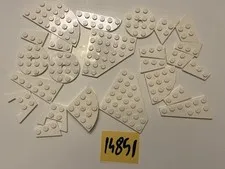 Lego Parts Lot White Plates Horns