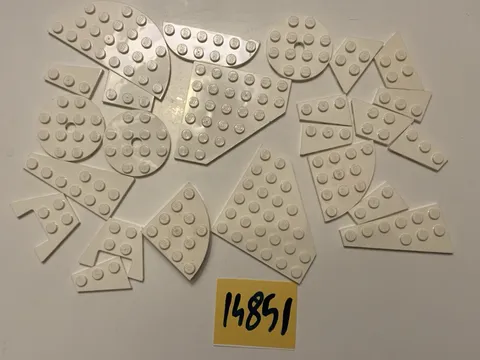 Lego Parts Lot White Plates Horns