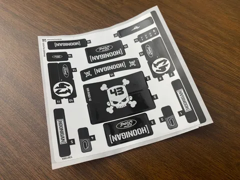 LEGO Ken Block STICKERS ONLY, New Hoonigan Decals from Speed Champions Set 77262