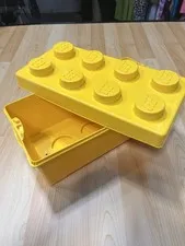 LEGO Yellow Stackable Storage Brick Plastic Container
