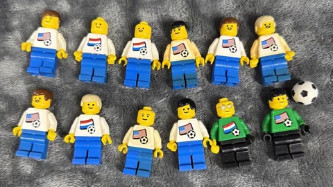 Lego Vintage Minifigure Lot Soccer Players 90's Retired Rare CMF World Cup HTF