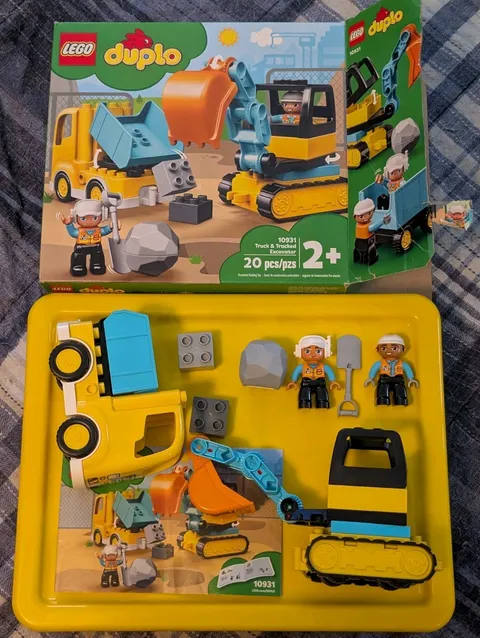 Lego Duplo 10931 Truck & Tracked Excavator Complete Retired 