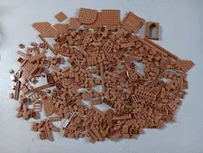 LEGO BULK LOT 600 MEDIUM DARK FLESH/NOUGAT BRICKS PLATES  & SPECIALTY PIECES