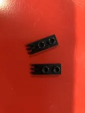 LEGO PART 4275b HINGE PLATE 1X2 WITH 3 FINGERS 2 PIECES (BLACK)