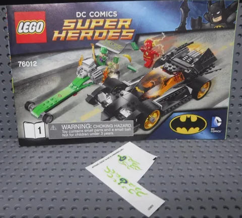 LEGO 76012 DC Batman The Riddler Chase Instructions Book 1 MANUAL ONLY +Stickers