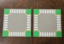 LEGO Town City (4111) Crossing Road Baseplates | 44343pbol | Free Shipping!!!