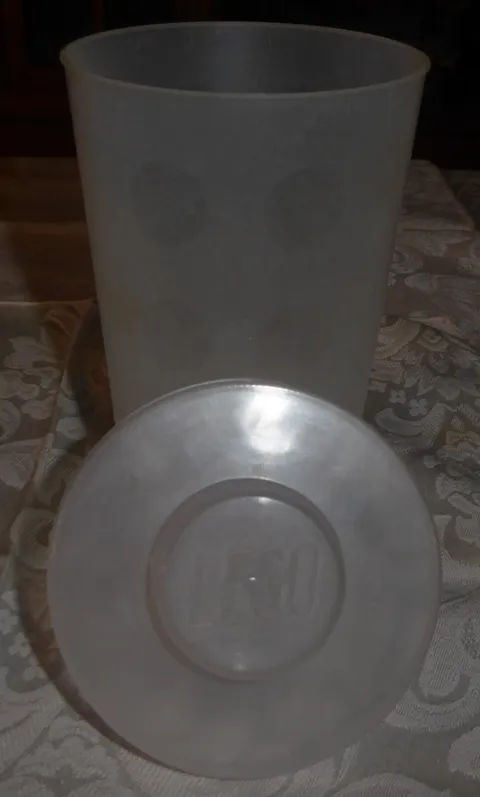 Lego - Round Plastic “Pick-a-Brick” Container With Lid (Retired)