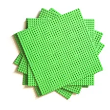 LEGO 32x32 Baseplate Lot - 6 Bright Green Base Plates 10" x 10" Grass Land Plate