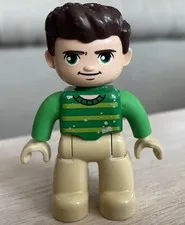 Lego Duplo Figure Sandman Man (Spiderman) green/beige