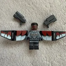 LEGO x Marvel: Falcon - Bluish Gray & Black Suit, Printed Legs, Wings (SH0929)