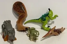 LEGO Dinosaur Figure Parts Lot T-Rex Triceratops Mixed Bodies Legs Arms Tails