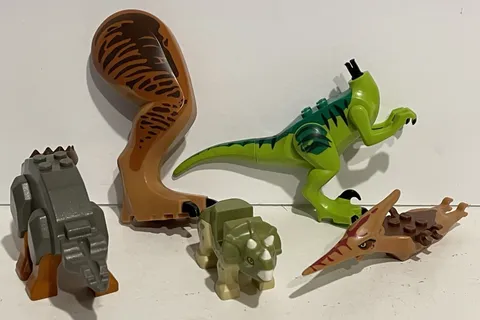 LEGO Dinosaur Figure Parts Lot T-Rex Triceratops Mixed Bodies Legs Arms Tails