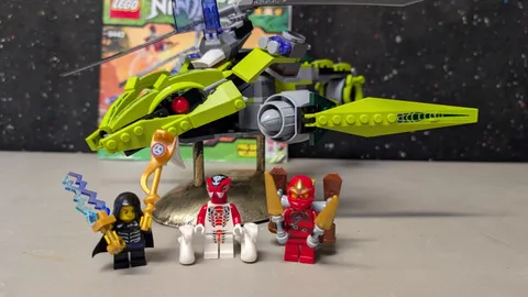 LEGO Ninjago Set 9443 Rattlecopter. Complete With All Minifigs And Booklet.