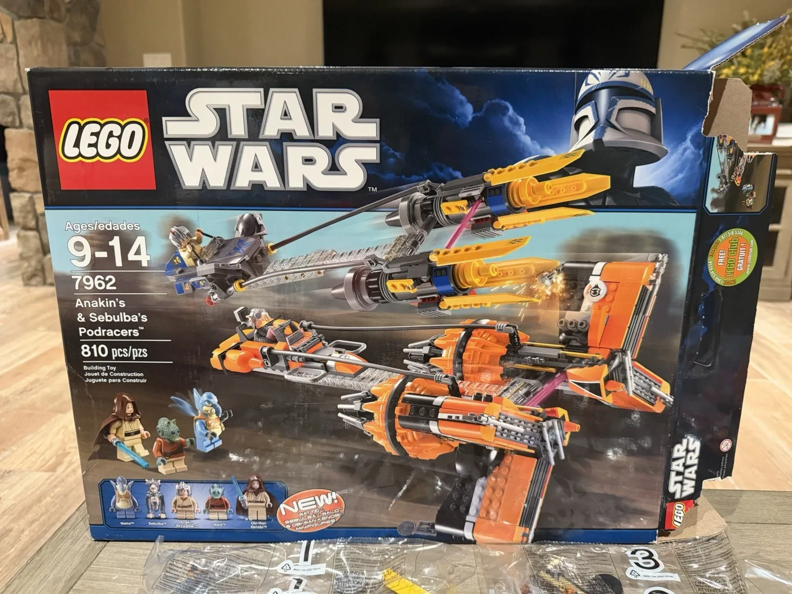 LEGO Star Wars 7962 Anakin & Sebulba Podracers Bags SEALED Retired 810 Pcs 5 Fig