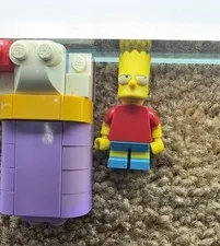 LEGO Bart Simpson and Bed Minifigure from 71006 Simpsons House LOOSE (SIM003)