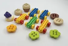 Duplo Lego Special Pieces Lot Cup Cake Trains Cars Vehicle