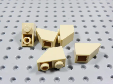 LEGO Lot of 5 Tan 2x1 Inverted Slopes BD