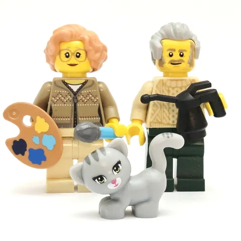 LEGO Grandma & Grandpa Minifigure Lot Senior Couple City Figures Grandparents