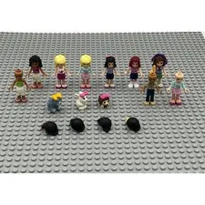 Lego Friends Minifigures Hair Animals Bundle Lot