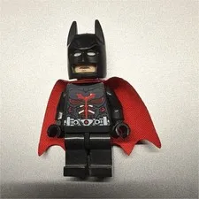 LEGO Batman Minifigure Black Suit with Red Cape & Black Cowl/Mask