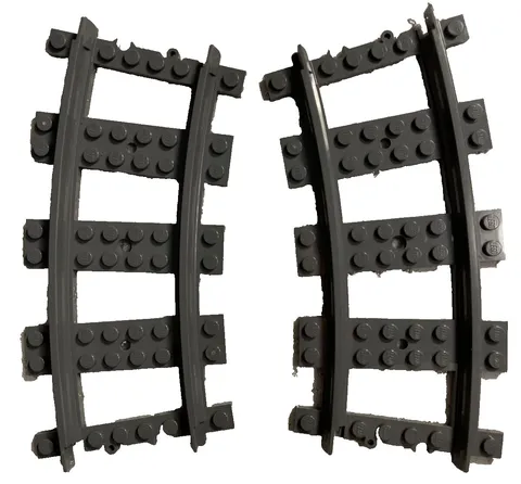 Lego City Harry Potter Curved Train Tracks Part  #53400 Railroad Lot of 2 Vtg