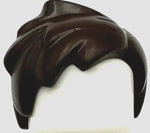 Lego New Dark Brown Minifigure Hair Short Tousled w/ Side Part Lock Sticking Up